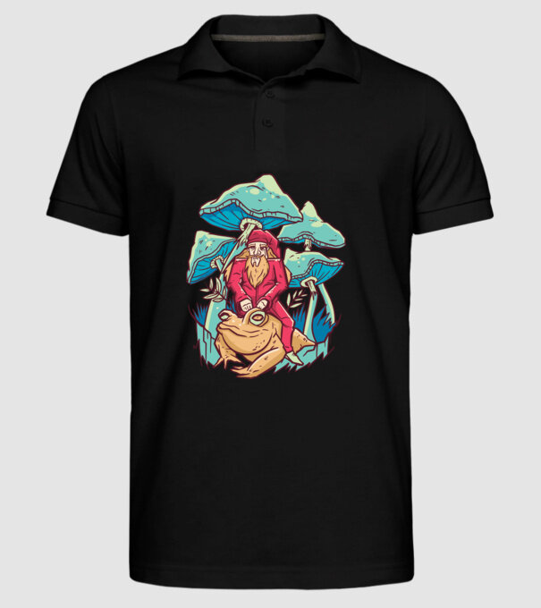 Vrăjitor cu broască model negru pe tricou