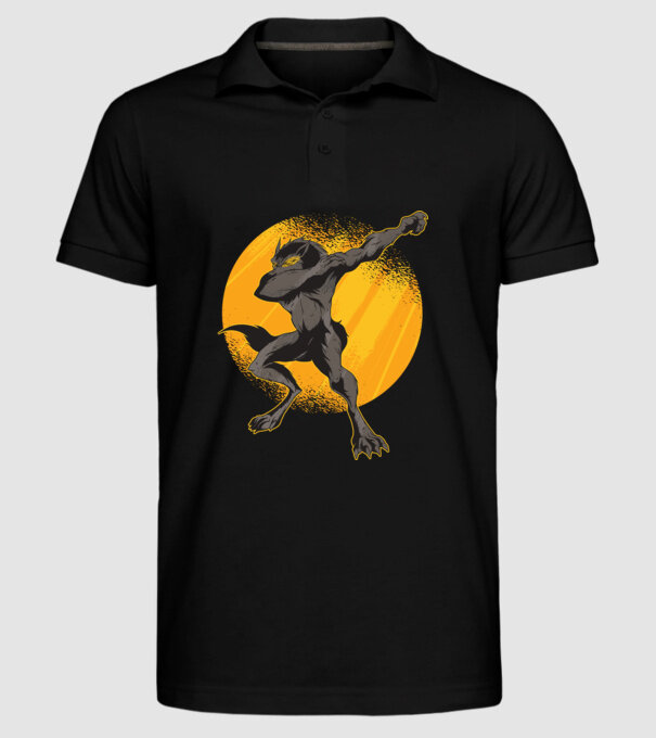 Vârcolac DAB model negru pe tricou