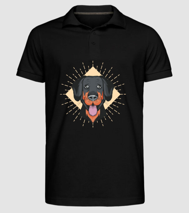 Cap Câine amuzant model negru pe tricou