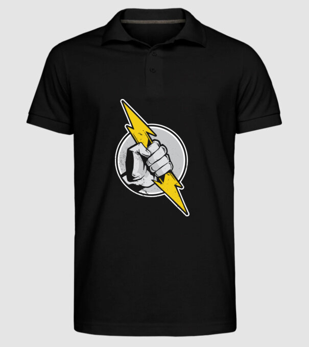 Tricou Electrician model negru pe tricou