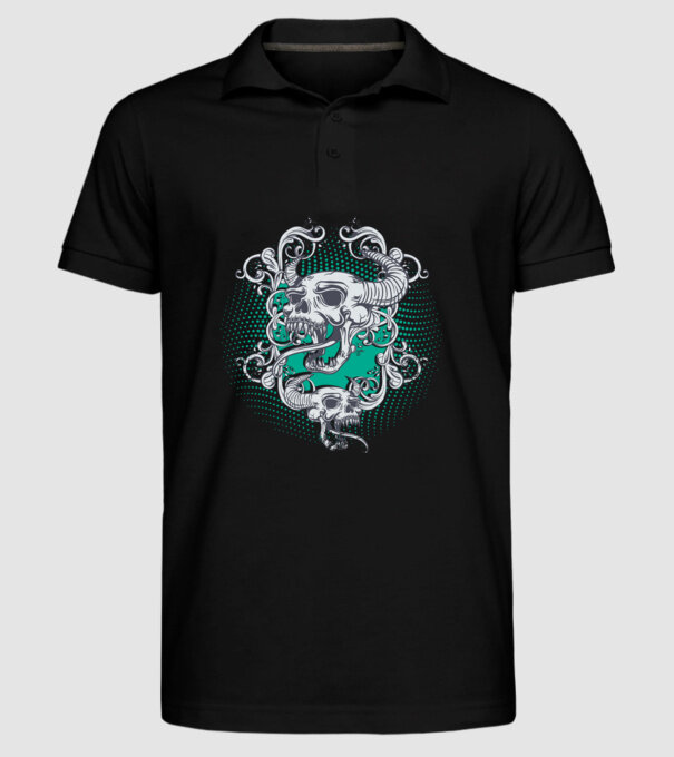 Vintage Craniu model negru pe tricou