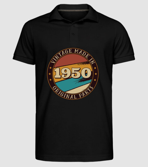 Vintage Made in 1950 Original Parts Retro Birthday model negru pe tricou