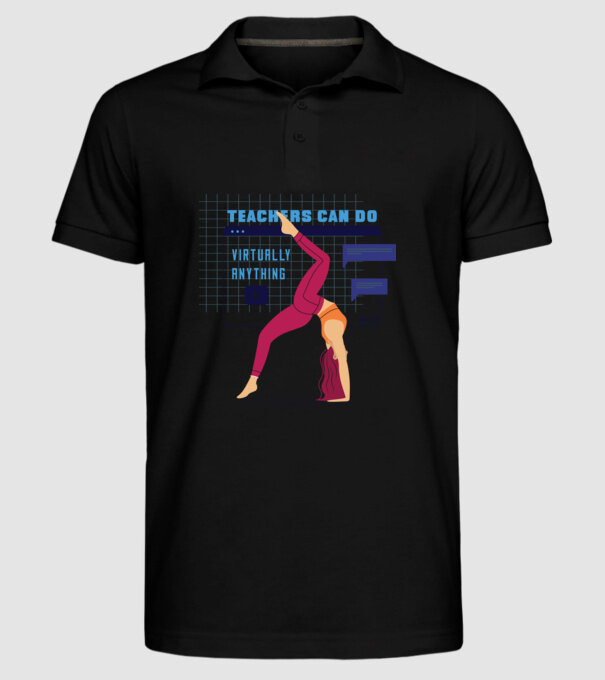 Fitness virtual model negru pe tricou