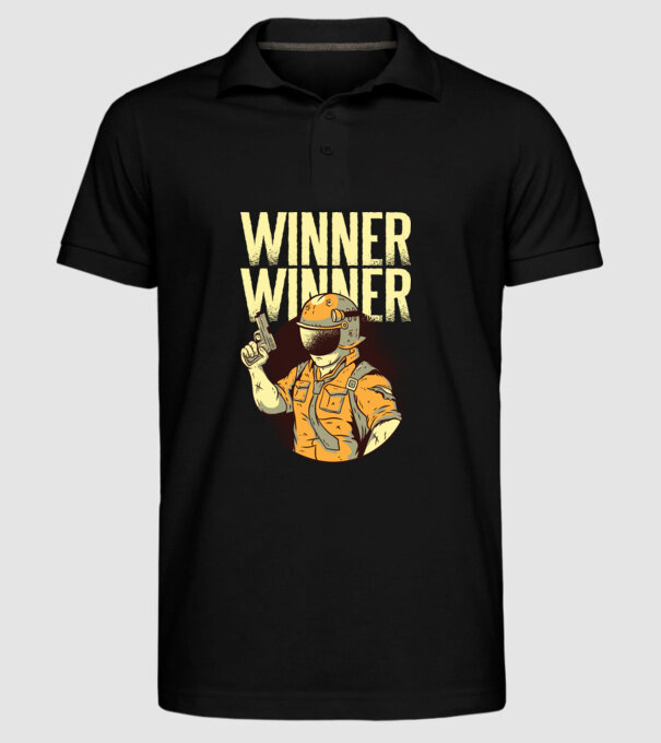 Winner Winner Chicken Dinner PUBG tricou model negru pe tricou