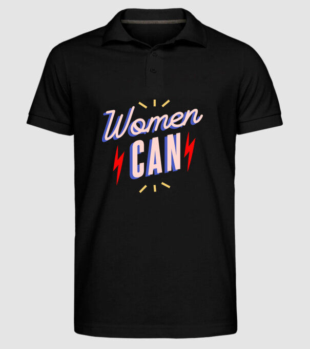 Women Can de Ziua Femeii model negru pe tricou