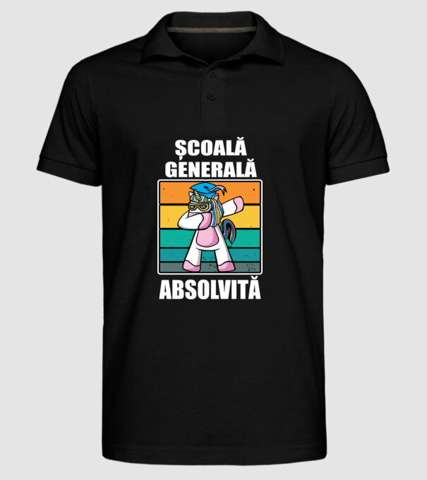 Absolvită școală generală model negru pe tricou
