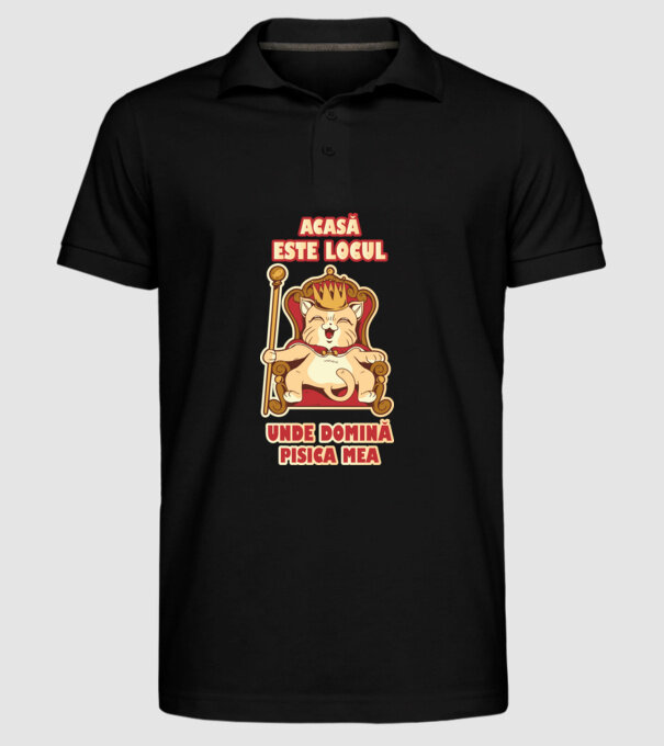 acasă este locul unde domină pisica mea model negru pe tricou