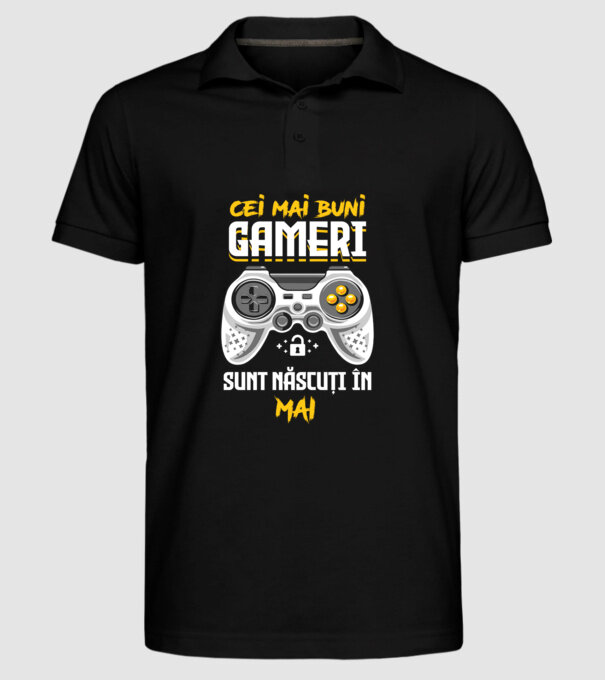 cei mai buni gameri sunt născuți în mai model negru pe tricou