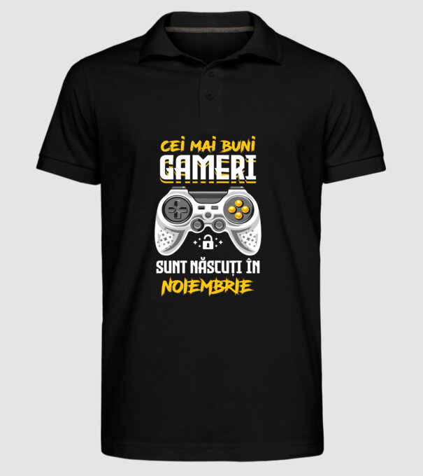 cei mai buni gameri sunt născuți în noiembrie model negru pe tricou
