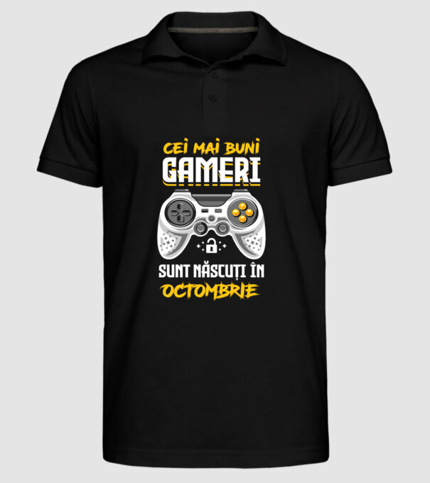 cei mai buni gameri sunt născuți în octombrie model negru pe tricou