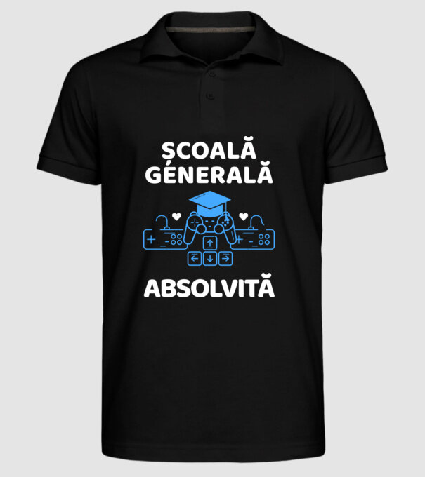 Școală generală absolvită model negru pe tricou