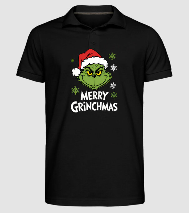Merry Grinchmas Negru model negru pe tricou