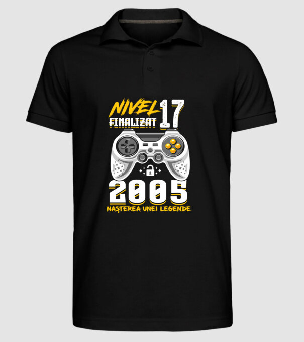 Nivel 17 finalizat. 2005 nașterea unei legende model negru pe tricou