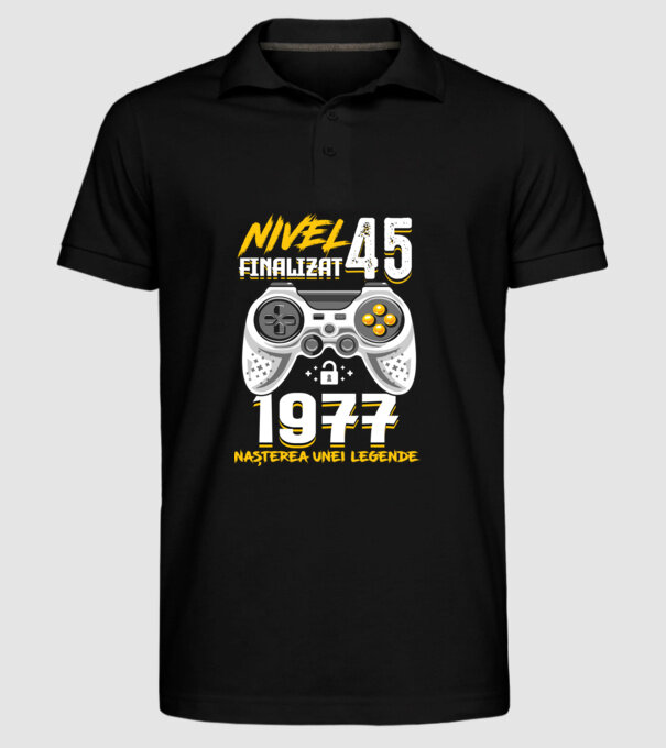 Nivel 45 finalizat. 1977 nașterea unei legende model negru pe tricou
