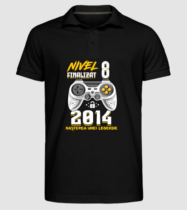 Nivel 8 finalizat. 2014 nașterea unei legende model negru pe tricou