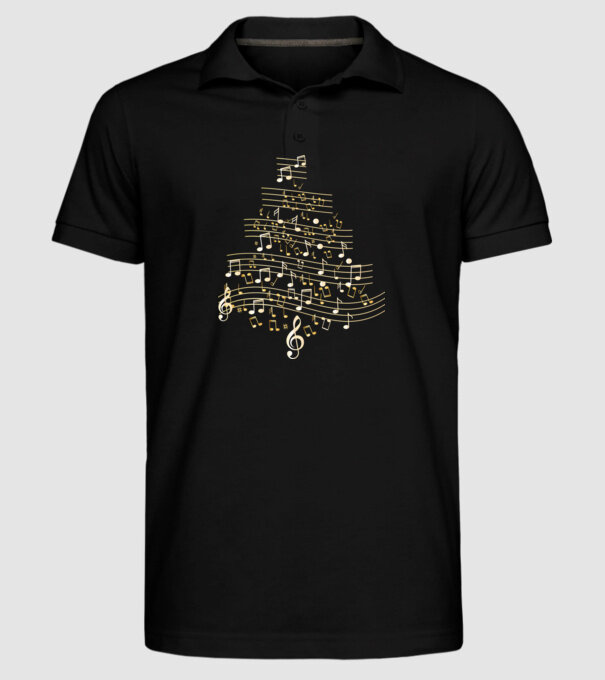 note de Crăciun model negru pe tricou