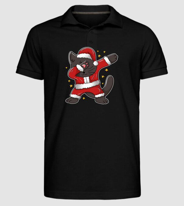 Pisică Dab model negru pe tricou