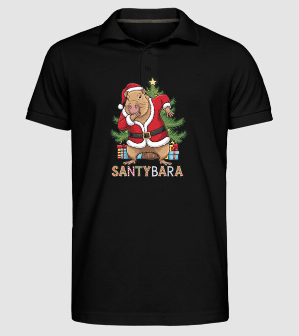 Santybara model negru pe tricou