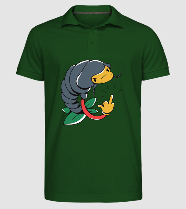 Izopodă model verde închis pe tricou