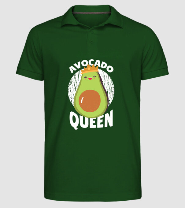 Avocado Queen Regina Avocado model verde închis pe tricou
