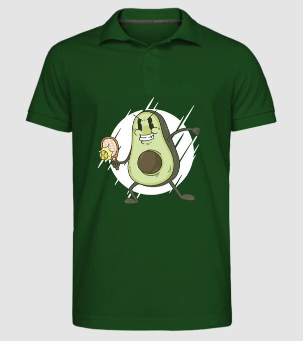 Tenis Avocado model verde închis pe tricou