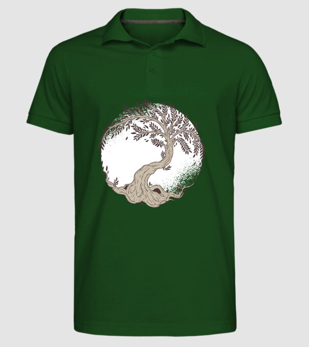 Copacul vieții model verde închis pe tricou