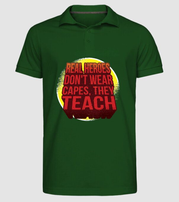 Adevărații eroi predau model verde închis pe tricou