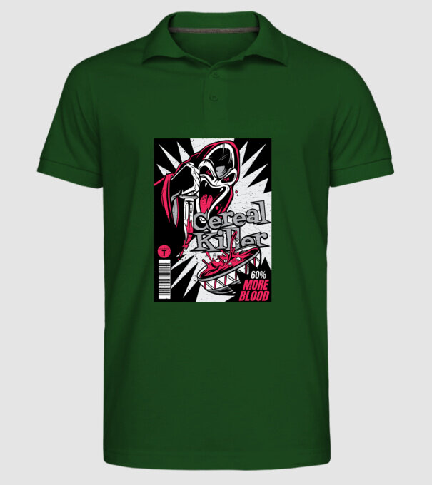 Cereal Killer model verde închis pe tricou