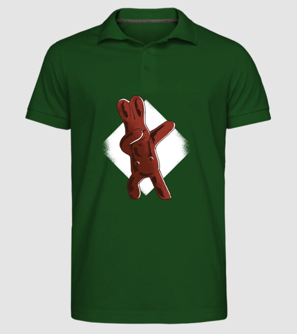 Iepuraș de Ciocolată model verde închis pe tricou