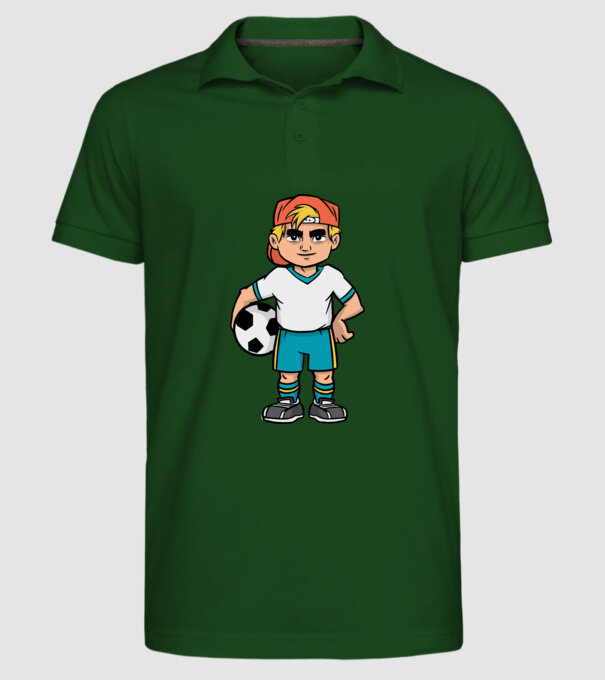 Băiat Fotbalist model verde închis pe tricou