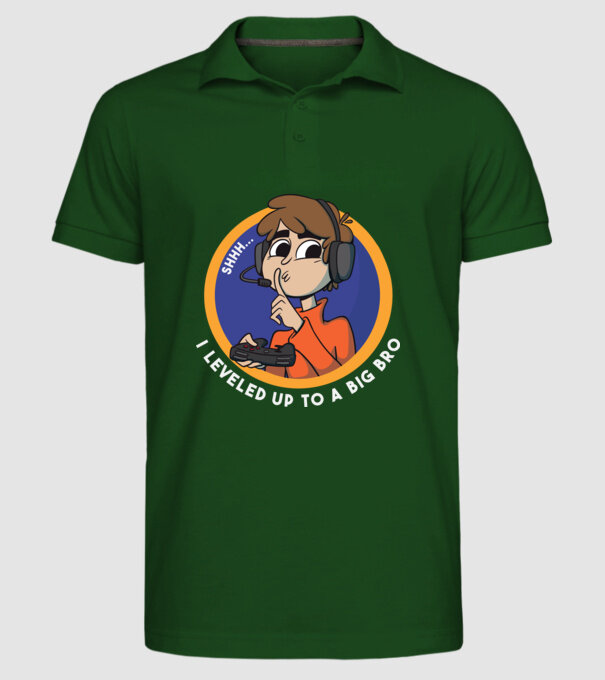 Gamer Frate mai mare model verde închis pe tricou