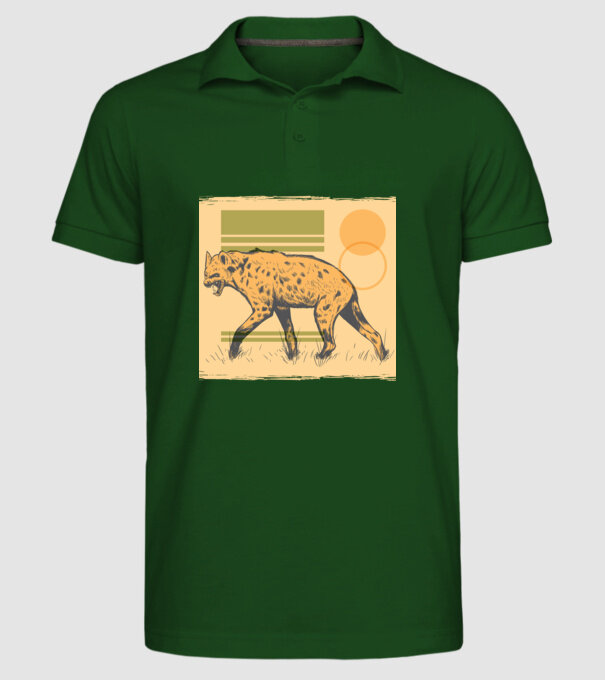 Hienă model verde închis pe tricou