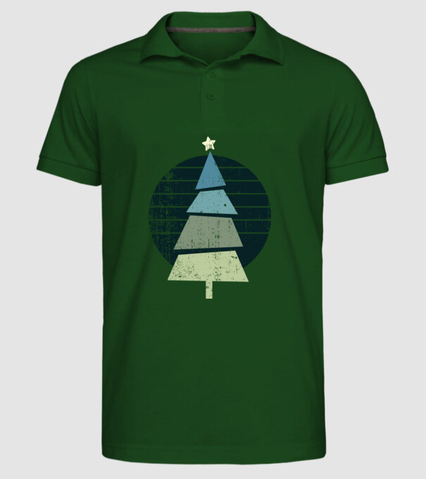 Pom de Crăciun model verde închis pe tricou