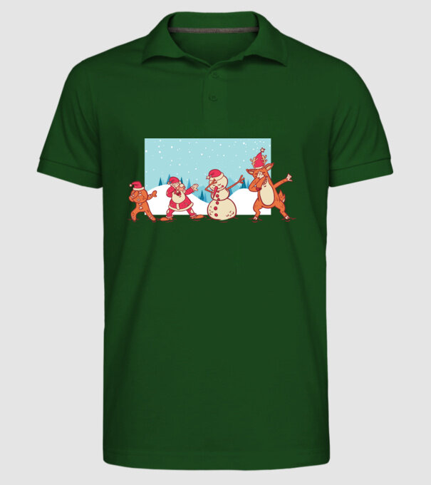 Crăciun DAB model verde închis pe tricou