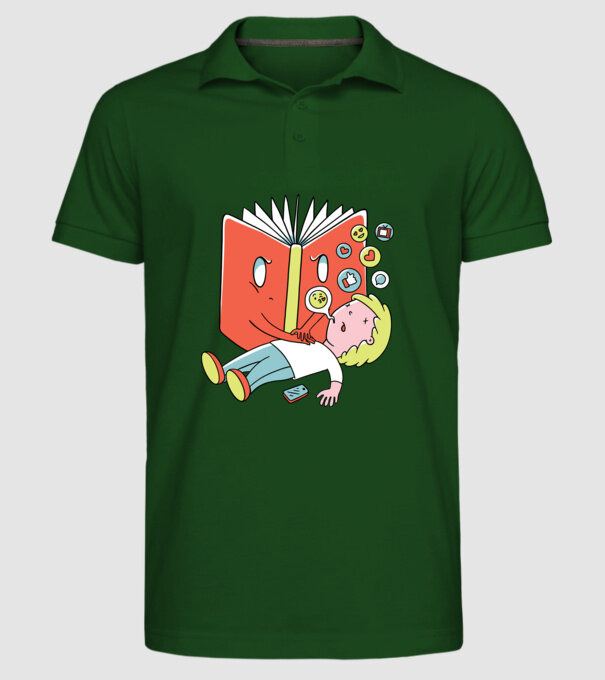 Carte Resuscitare model verde închis pe tricou