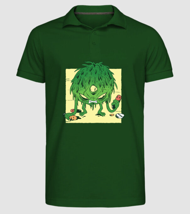 Coronavirus Monstru model verde închis pe tricou