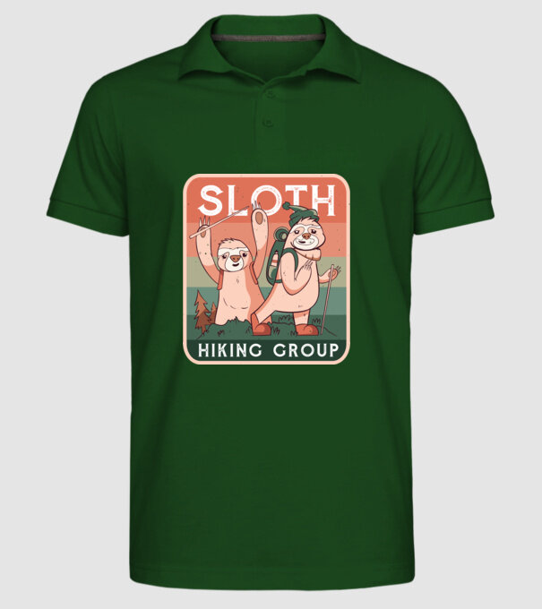 Grupul de amatori de drumeție Leneș model verde închis pe tricou