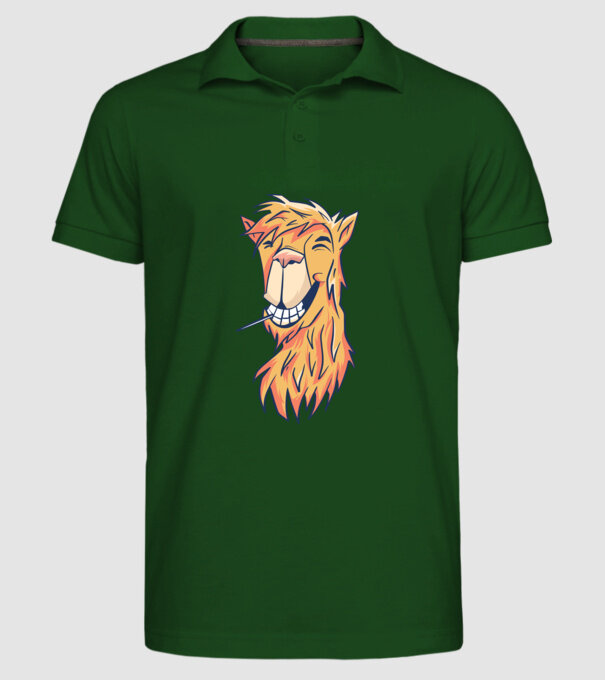 Cap de Lama model verde închis pe tricou