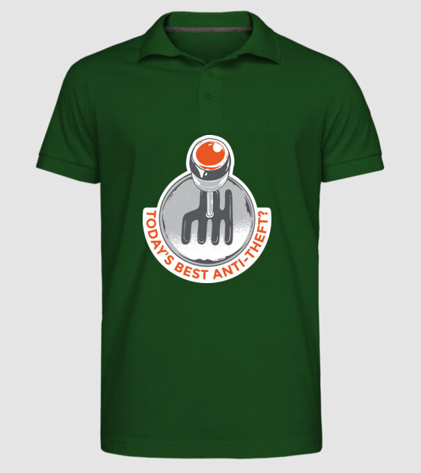 Cutia de viteze manuală este cel mai bun anti-furt tricou amuzant model verde închis pe tricou