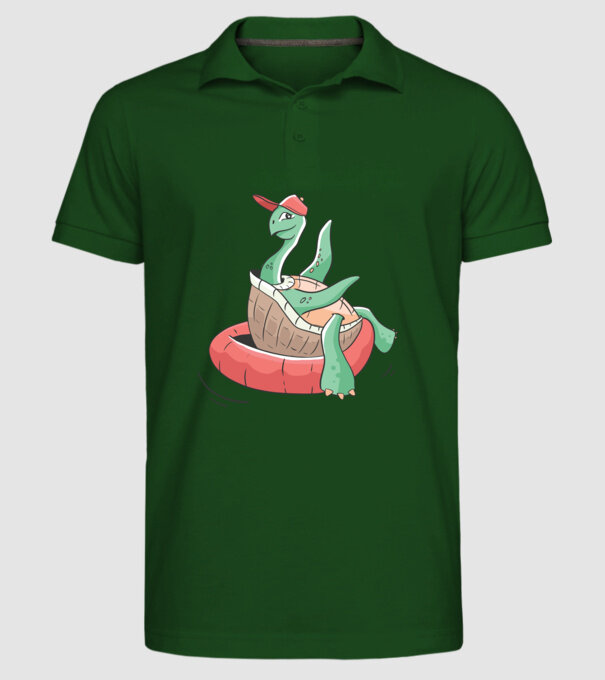 Broască țestoasă cool model verde închis pe tricou