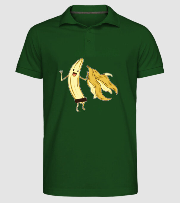 Banană goală model verde închis pe tricou