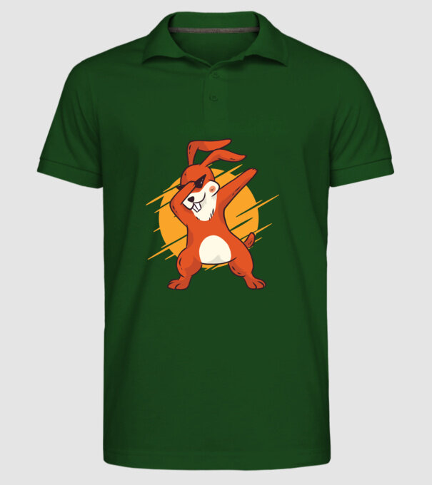 Iepuraș DAB model verde închis pe tricou