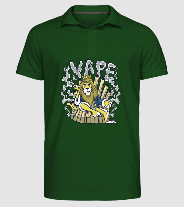 Leu cu țigară electrică model verde închis pe tricou