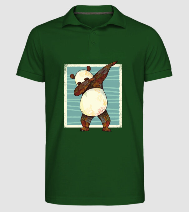 Panda DAB dans model verde închis pe tricou