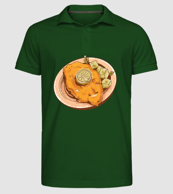 Șnițel vienez Wiener Schnitzel model verde închis pe tricou