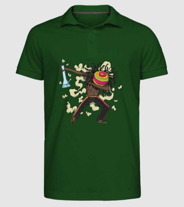 Dreadlock DAB model verde închis pe tricou