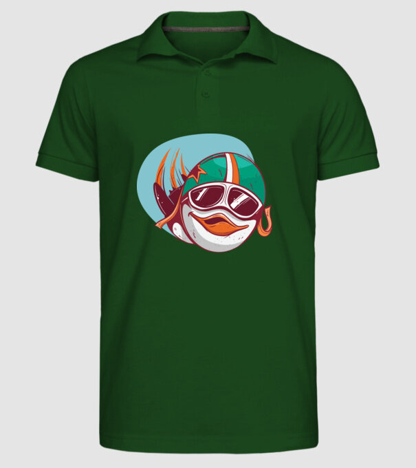 Pinguin Zburător model verde închis pe tricou
