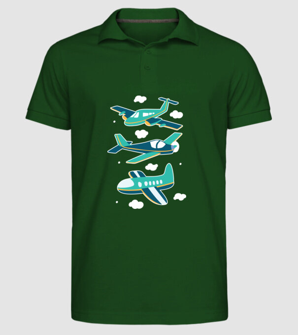 Avioane model verde închis pe tricou