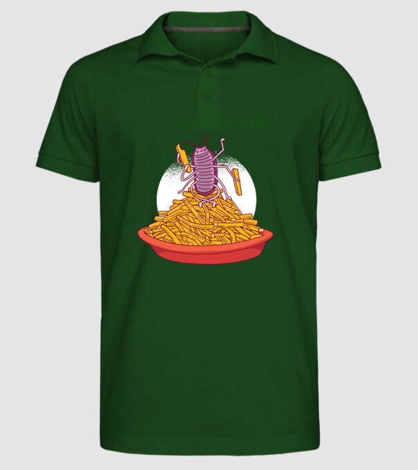 Insectă de Cartofi prăjiți model verde închis pe tricou