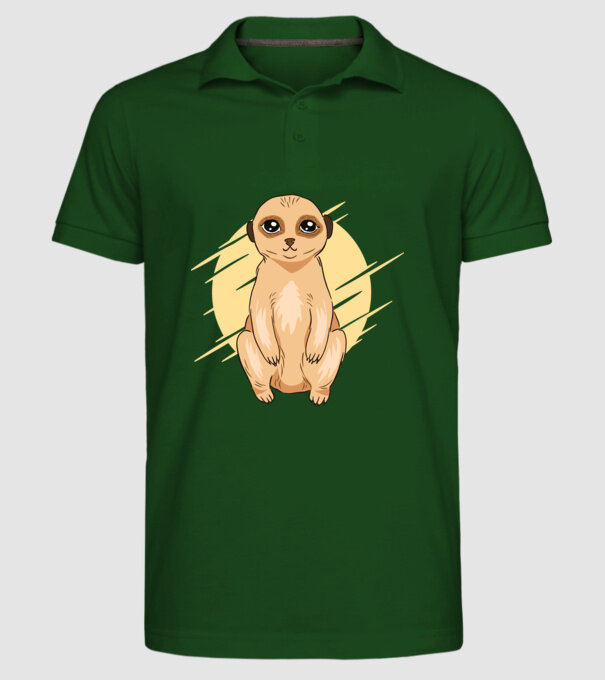 Suricată model verde închis pe tricou
